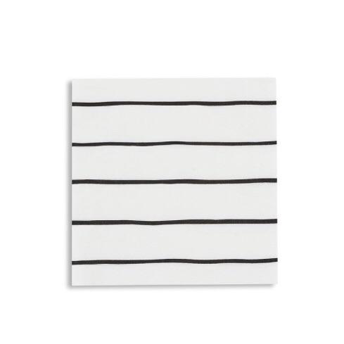 NAPKINS - COCKTAIL DAYDREAM SOCIETY FRENCHIE STRIPES INK, NAPKINS, Daydream Society - Bon + Co. Party Studio