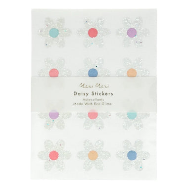 STICKERS - GLITTER DAISIES (8 SHEETS)