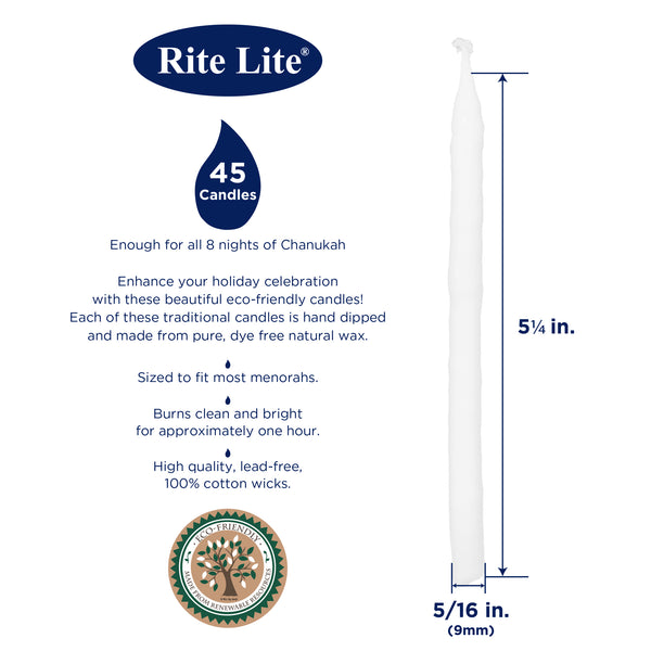 HANUKKAH CANDLES - WHITE