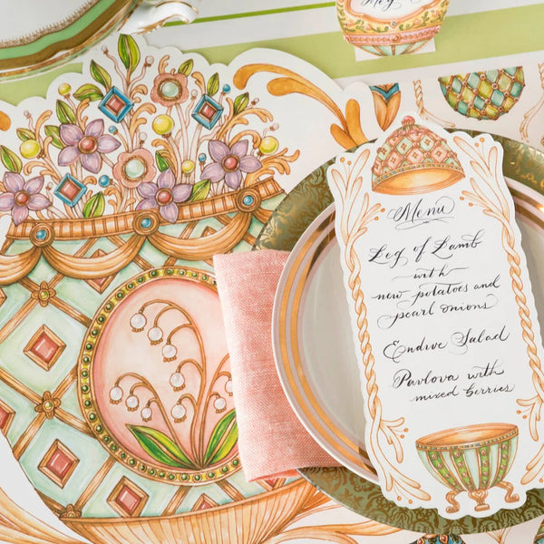 PLACEMATS - DIE-CUT EXQUISITE EGG (Pack of 12)