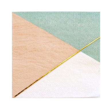 NAPKINS - LARGE DESERT ROSE COLOURBLOCK, NAPKINS, HARLOW & GREY - Bon + Co. Party Studio