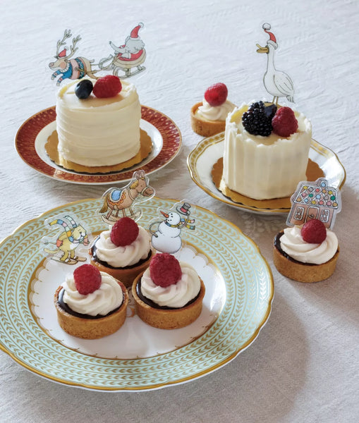 MINI ACRYLIC CAKE TOPPERS - ATELIER CHOUX PARIS CHRISTMAS (SET OF 12)