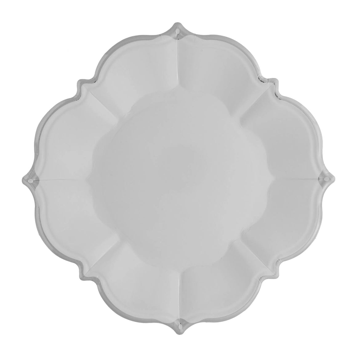 PLATES LARGE - GREY LUNCHEON SCALLOPED