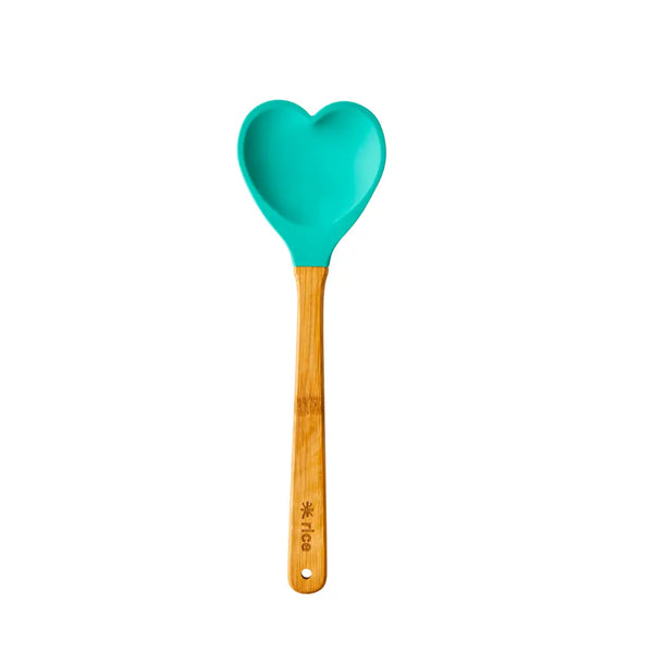 KITCHEN UTENSILS - HEART SHAPED SILICONE WOOD SPATULA