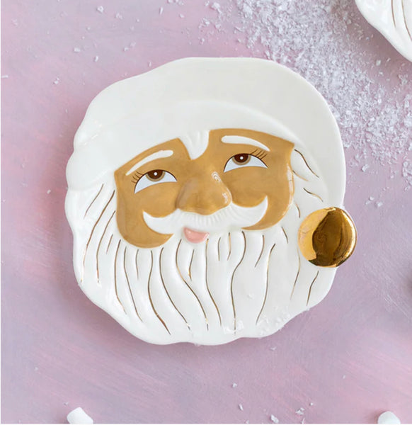 GLITTERVILLE CHRISTMAS - PAPA NOEL COOKIE PLATE is
