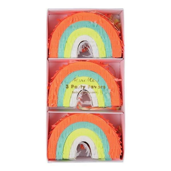 PINATAS - MINI 3 PACK RAINBOWS, mini pinatas, MERI MERI - Bon + Co. Party Studio