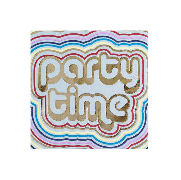 NAPKINS SMALL - RETRO PARTY TIME