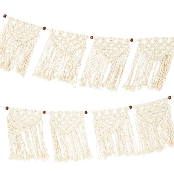 MACRAME GARLAND - BOHO CREAM