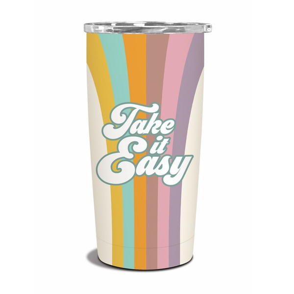 TUMBLER - RETRO RAINBOW TAKE IT EASY