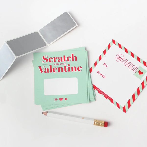 VALENTINE CARD SET - MINT SCRATCH-OFF CARDS