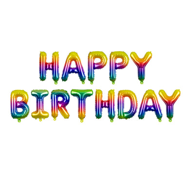 BALLOON BANNER - HAPPY BIRTHDAY RAINBOW