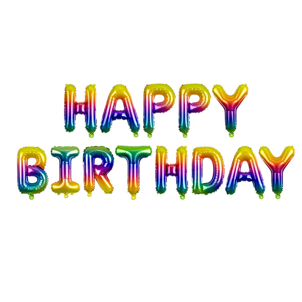 BALLOON BANNER - HAPPY BIRTHDAY RAINBOW