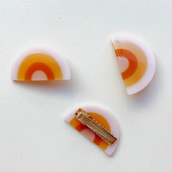 HAIR CLIPS - BOHO RAINBOW BARRETTE ACRYLIC