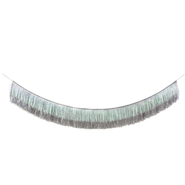 FRINGE GARLAND - SILVER IRIDESCENT, Tassel Garland, Meri meri - Bon + Co. Party Studio