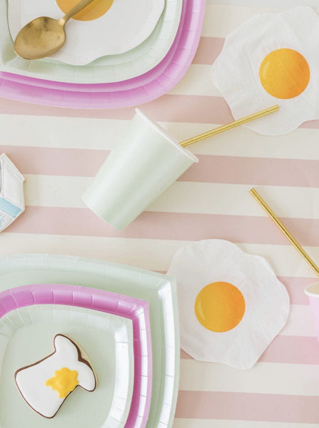 PLATES - SMALL YOLKS ON YOU DIE-CUT EGG, PLATES, Jollity & Co - Bon + Co. Party Studio