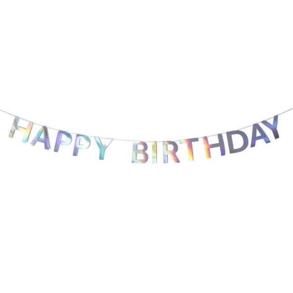 WORD MIX GARLAND - HARLOW & GREY HOLOGRAPHIC HBD