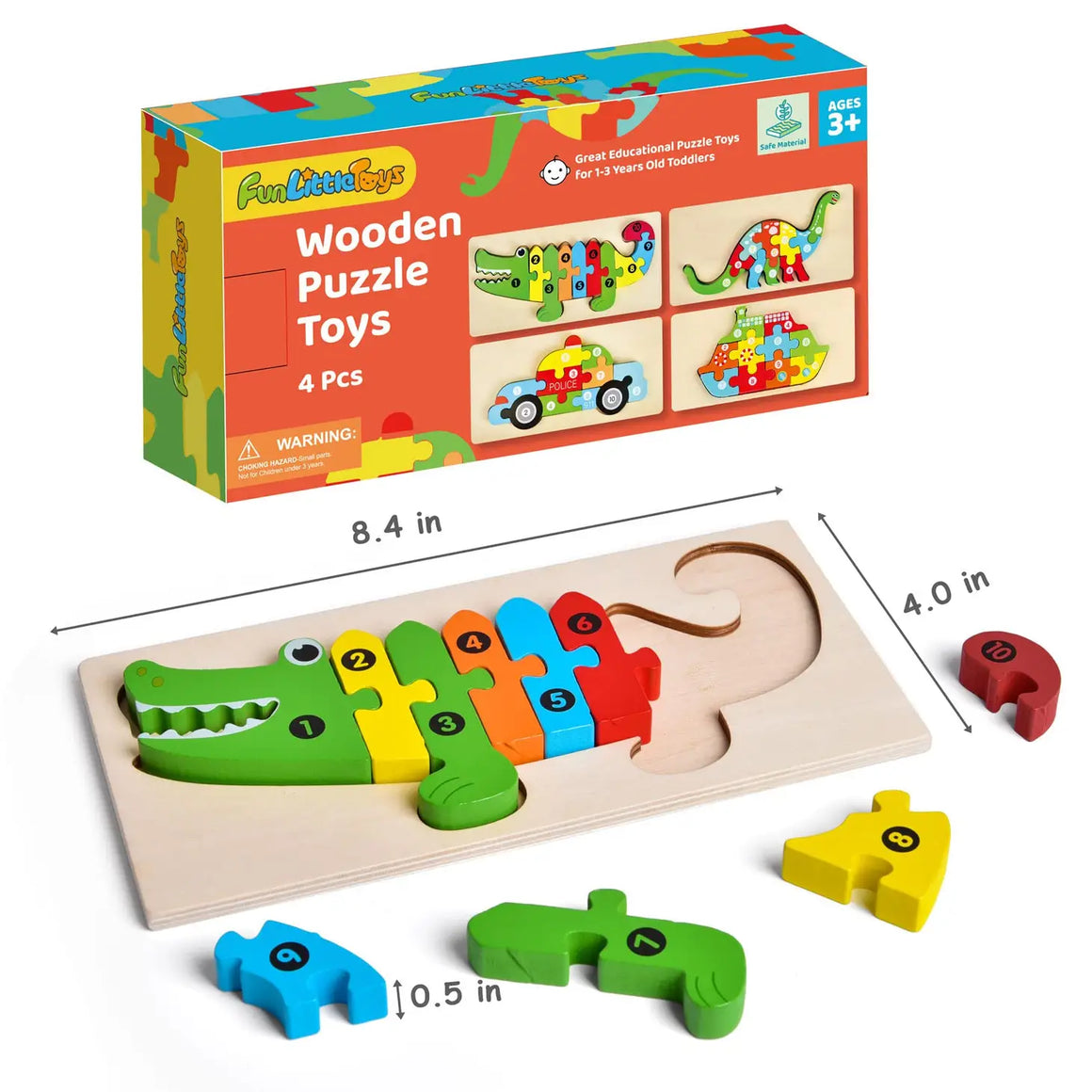 PUZZLE - WOODEN ASSORTED 4 PACK