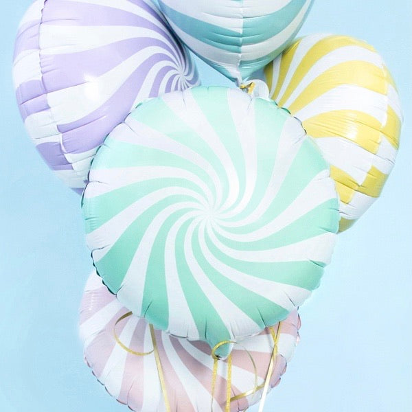 BALLOONS - CANDY & SWEETS SWIRL PASTEL MINT