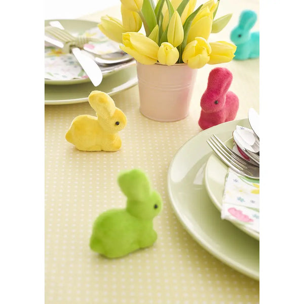 FLOCKED BUNNY - SMALL RAINBOW BRIGHT SET