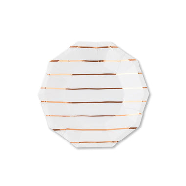PLATES SMALL - ROSEGOLD DAYDREAM SOCIETY FRENCHIE STRIPES