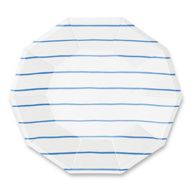 PLATES - LARGE DAYDREAM SOCIETY FRENCHIE STRIPES COBALT, PLATES, Daydream Society - Bon + Co. Party Studio
