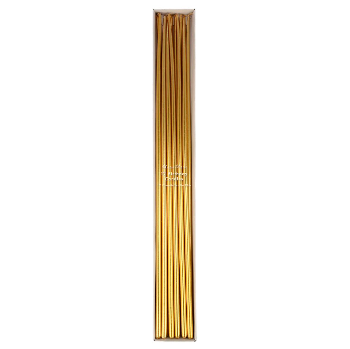 CANDLES - MERI MERI EXTRA TALL TAPERED GOLD