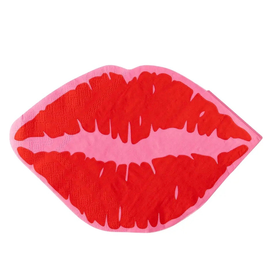 NAPKINS SMALL - VALENTINES RED LIPS