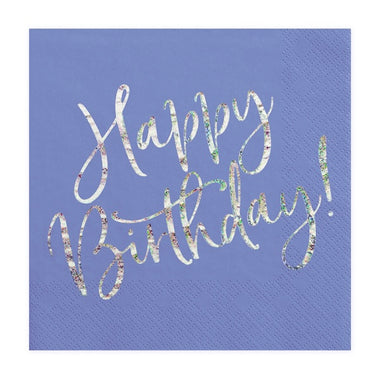NAPKINS LARGE - BLUE BIRTHDAY