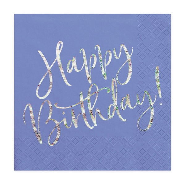 NAPKINS LARGE - BLUE BIRTHDAY