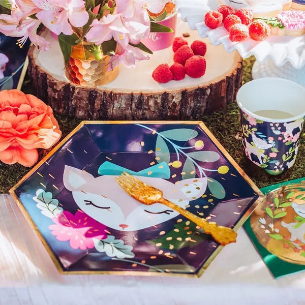 PLATES LARGE - ANIMAL DEER WOODLAND FRIENDS