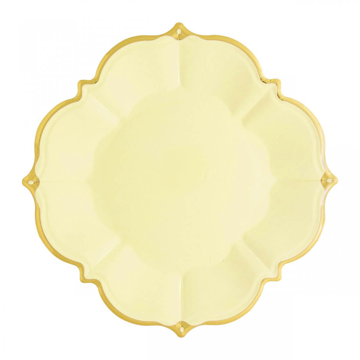 PLATES - LARGE LUNCHEON SCALLOPED YELLOW