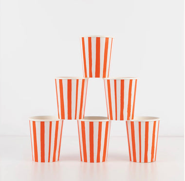 CUPS - RED STRIPE MERI MERI