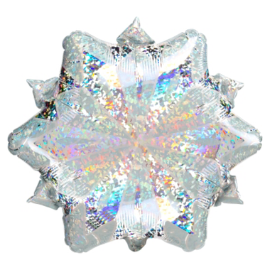 BALLOONS - SNOWFLAKE WHITE HOLOGRAPHIC