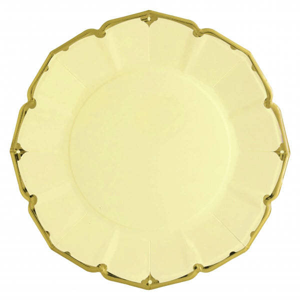 PLATES XL DINNER - YELLOW SCALLOPED