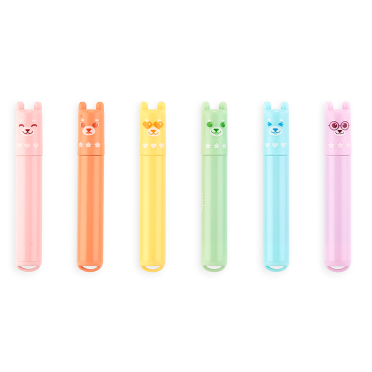 Rainbow Gem Neon Soft Gel Pen School Stationery 1pc (Random)