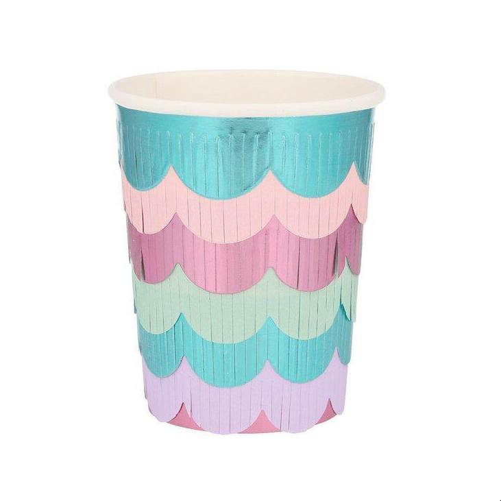 CUPS - FRINGE MERMAID SCALLOPED CUPS
