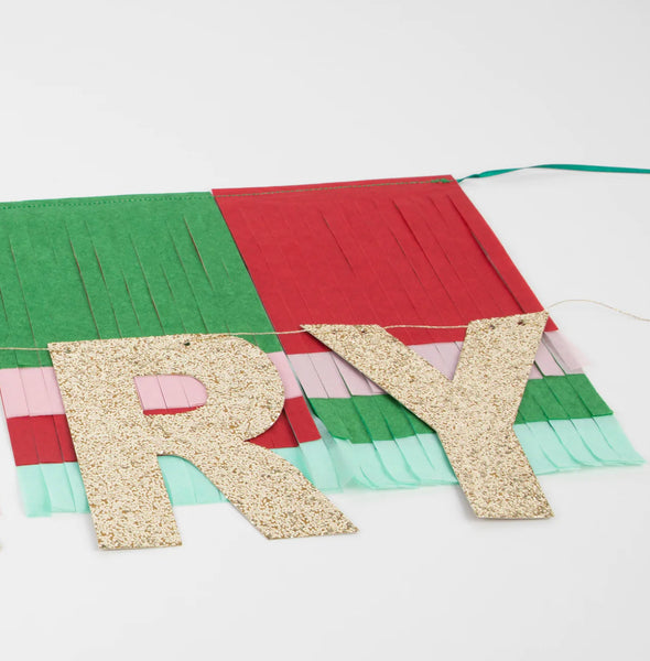 WORD MIX GARLAND - MERI MERI MERRY CHRISTMAS FRINGE