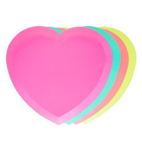 PLATES - LARGE I HEART NEON OH HAPPY DAY, PLATES, Oh happy day - Bon + Co. Party Studio
