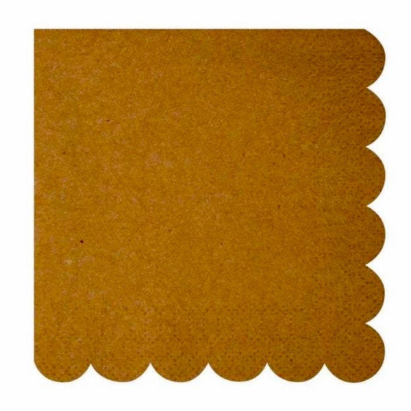 NAPKINS LARGE - BROWN SCALLOP
