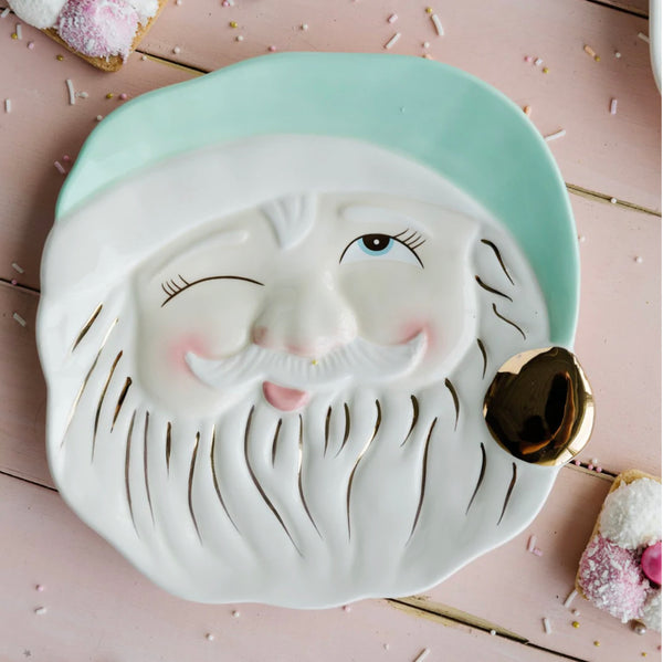 GLITTERVILLE CHRISTMAS - PAPA NOEL COOKIE PLATE is