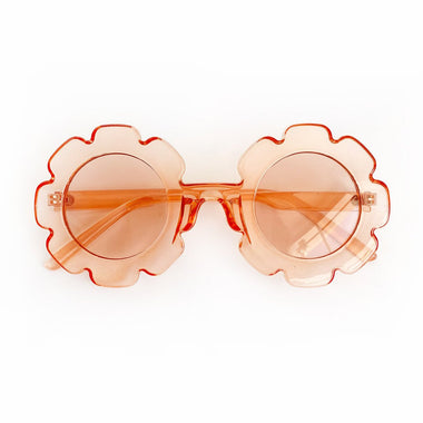 SUNGLASSES KIDS - RETRO FLOWER SUNNIES CLEAR BLUSH