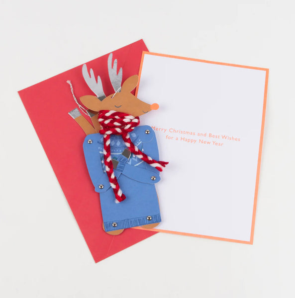 GREETING CARD - MERI MERI DANCING REINDEER