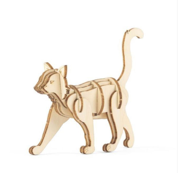 PUZZLE - 3D WOODEN CAT