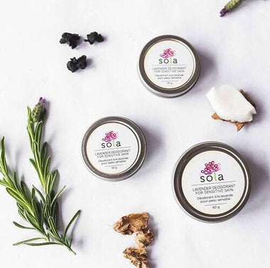 NATURAL DEODORANT - LAVENDER FOR SENSITIVE SKIN, BATH + BODY, Sola Skincare - Bon + Co. Party Studio