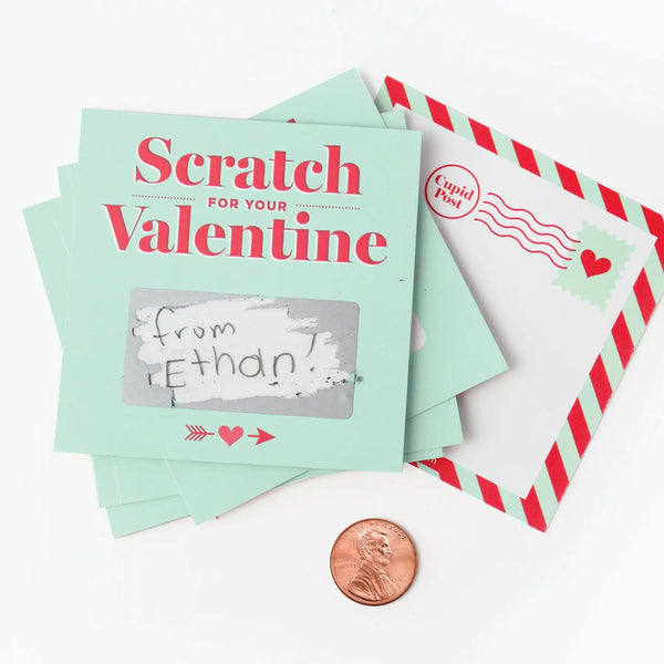 VALENTINE CARD SET - MINT SCRATCH-OFF CARDS