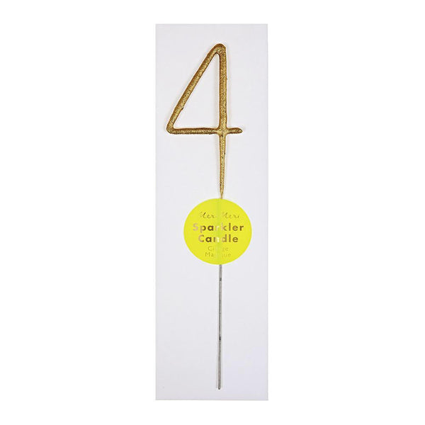 SPARKLER - GOLD WONDER CANDLE NUMBER, Candles + Sparklers, MERI MERI - Bon + Co. Party Studio