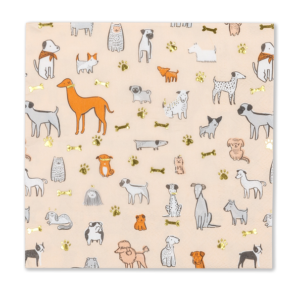 NAPKINS LARGE - ANIMAL DOG BOW WOW