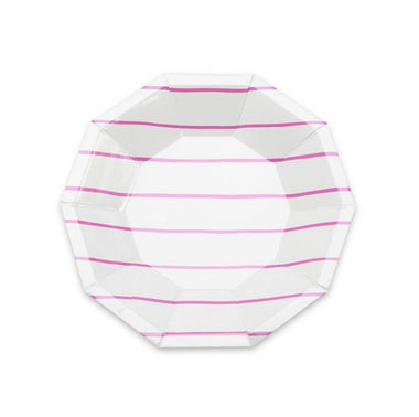 PLATES - SMALL DAYDREAM SOCIETY FRENCHIE STRIPES CERISE, PLATES, Daydream Society - Bon + Co. Party Studio