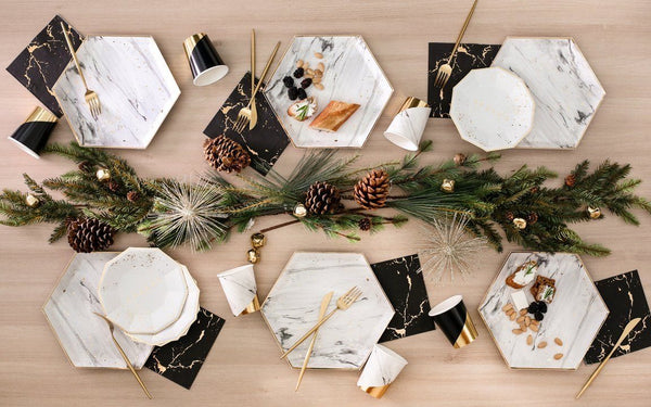 PLATES - SMALL SOIRÉE WHITE CHEERS, PLATES, HARLOW & GREY - Bon + Co. Party Studio