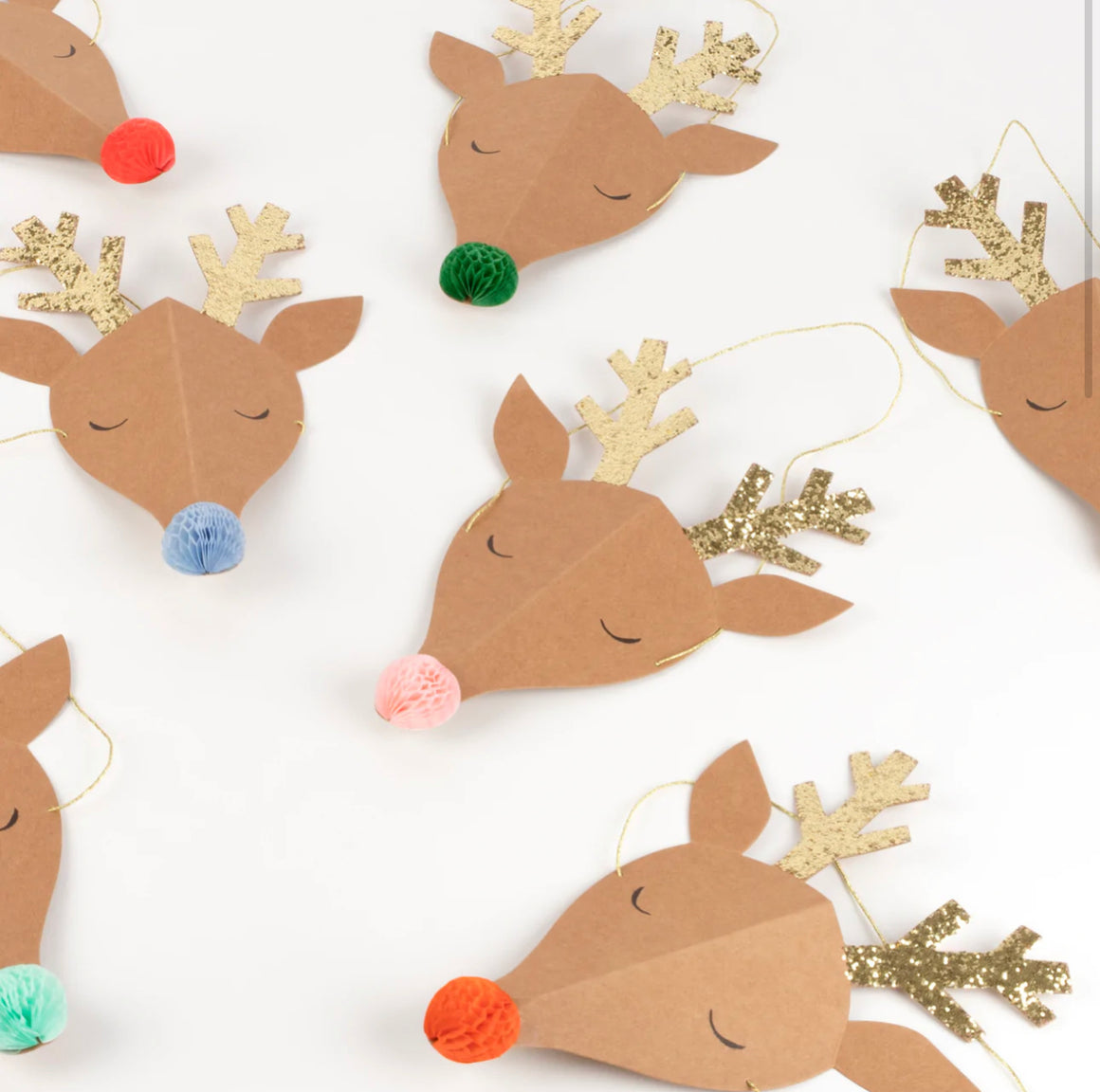 PARTY HATS - REINDEER (Pack of 8)
